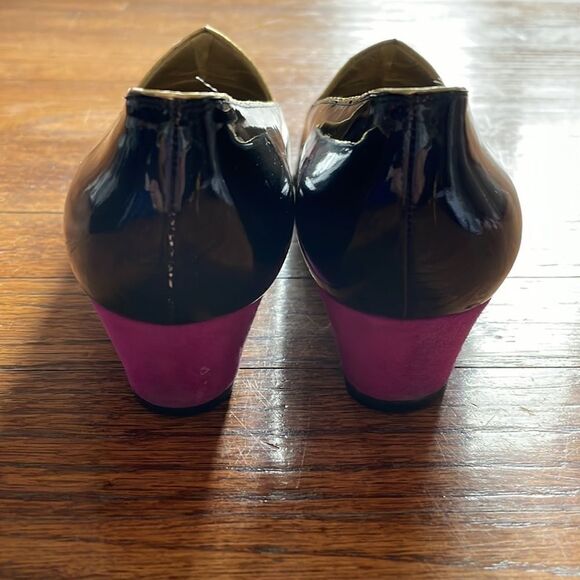 Vintage Helene Arpels Purple, Gold and Black Wedges - Picture 8 of 8